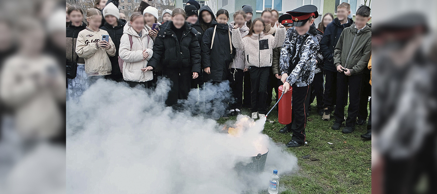 Урок противопожарной безопасности прошел для школьников Запорожской области при участии Росгвардии