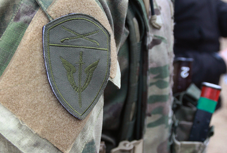 В Запорожской области бойцы полицейского спецназа Росгвардии поборолись за ведомственный знак отличия