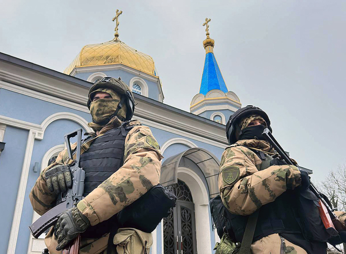 В Запорожской области при участии Росгвардии обеспечена безопасность религиозных мероприятий, посвященных православной святыне