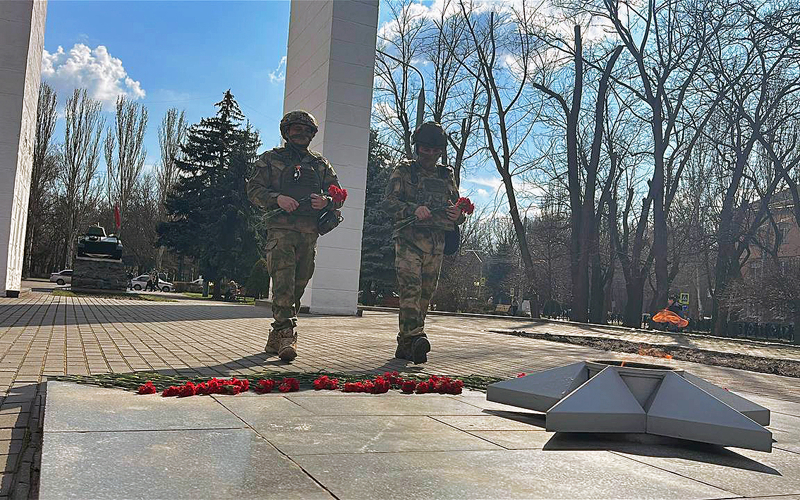 В Запорожской области прошел автопробег в честь юбилея Росгвардии