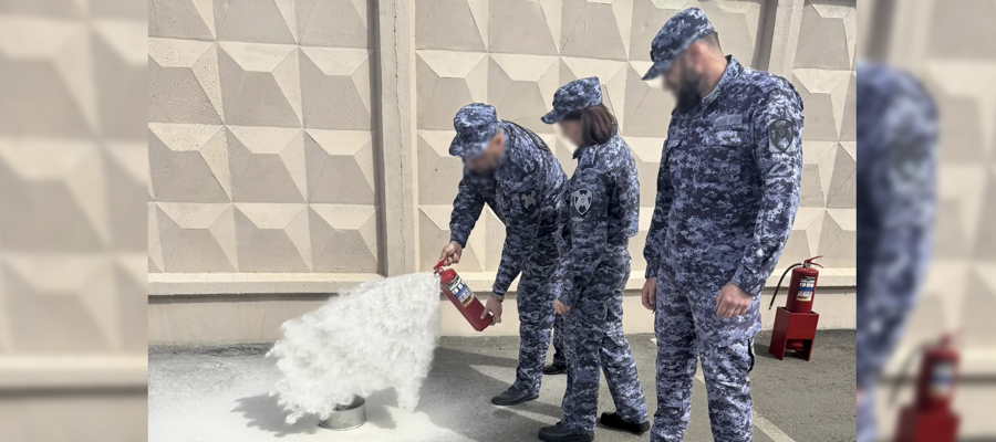 Росгвардейцы провели подготовительные мероприятия к весенне-летнему пожароопасному периоду в Мелитополе