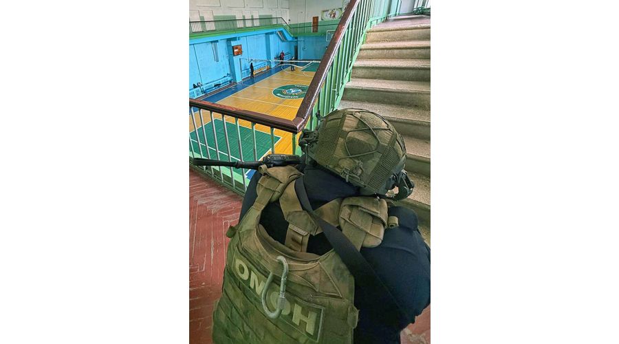 При участии Росгвардии в Мелитопольском госуниверситете прошли тренировки по безопасности