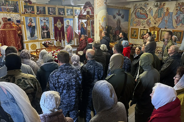 Молебен в честь покровителя российского воинства прошел в Запорожской области с участием росгвардейцев